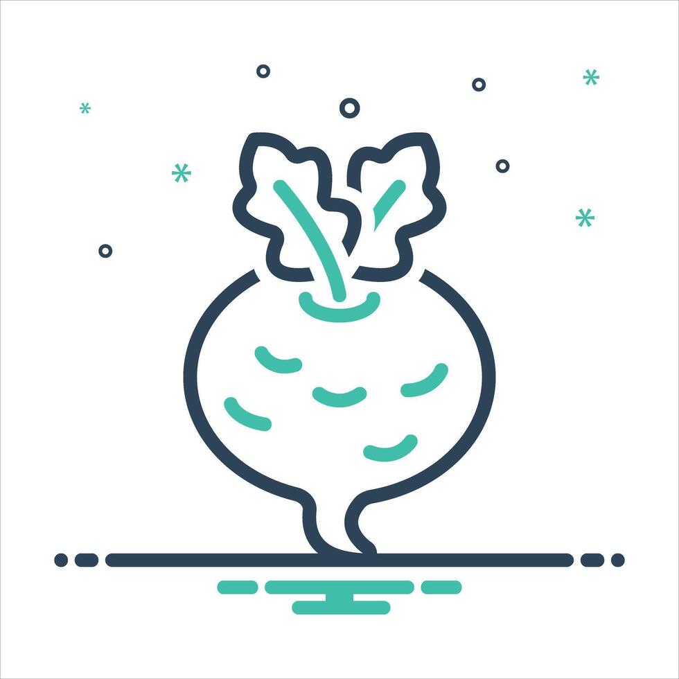 Mix icon turnip vector