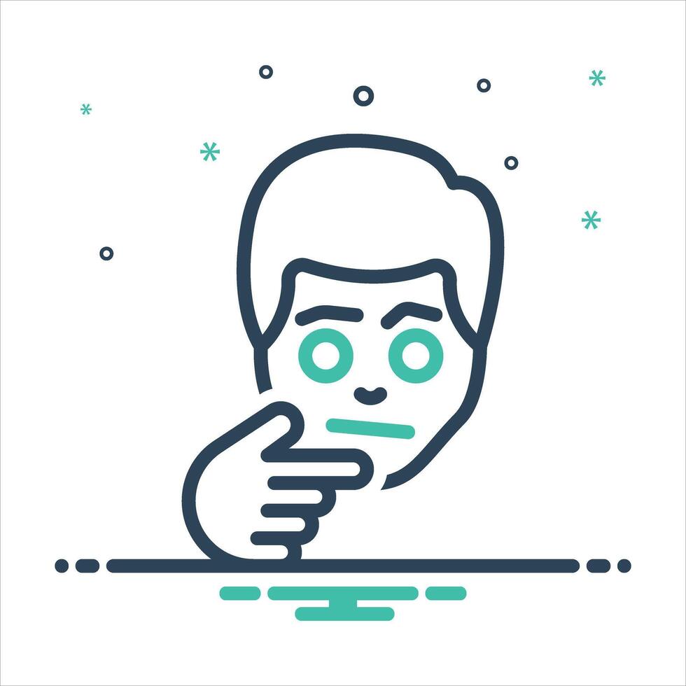 Mix icon curious vector