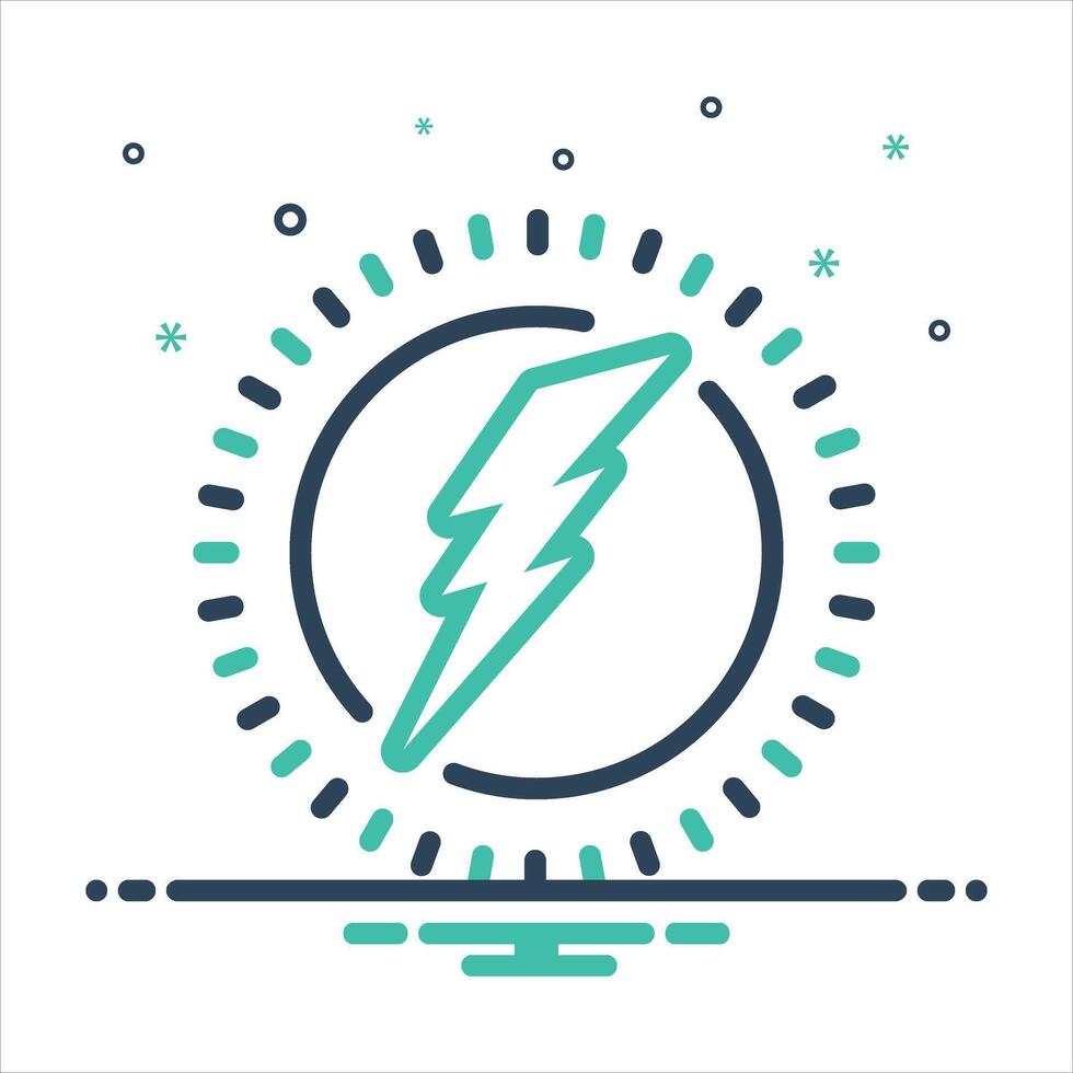 Mix icon bolt vector