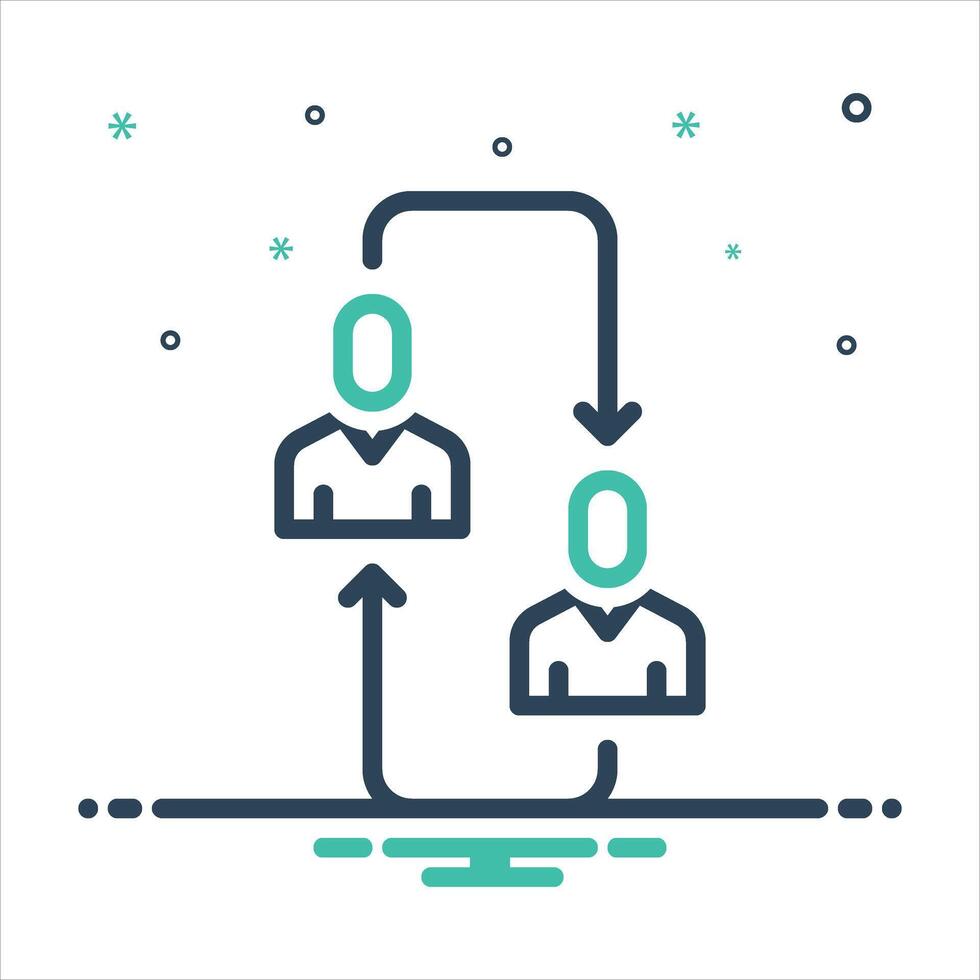 Mix icon relationship vector