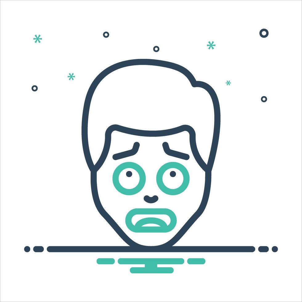 Mix icon anxious vector