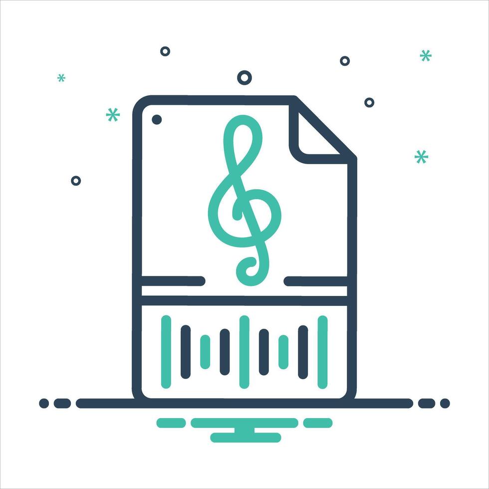 Mix icon audio file vector