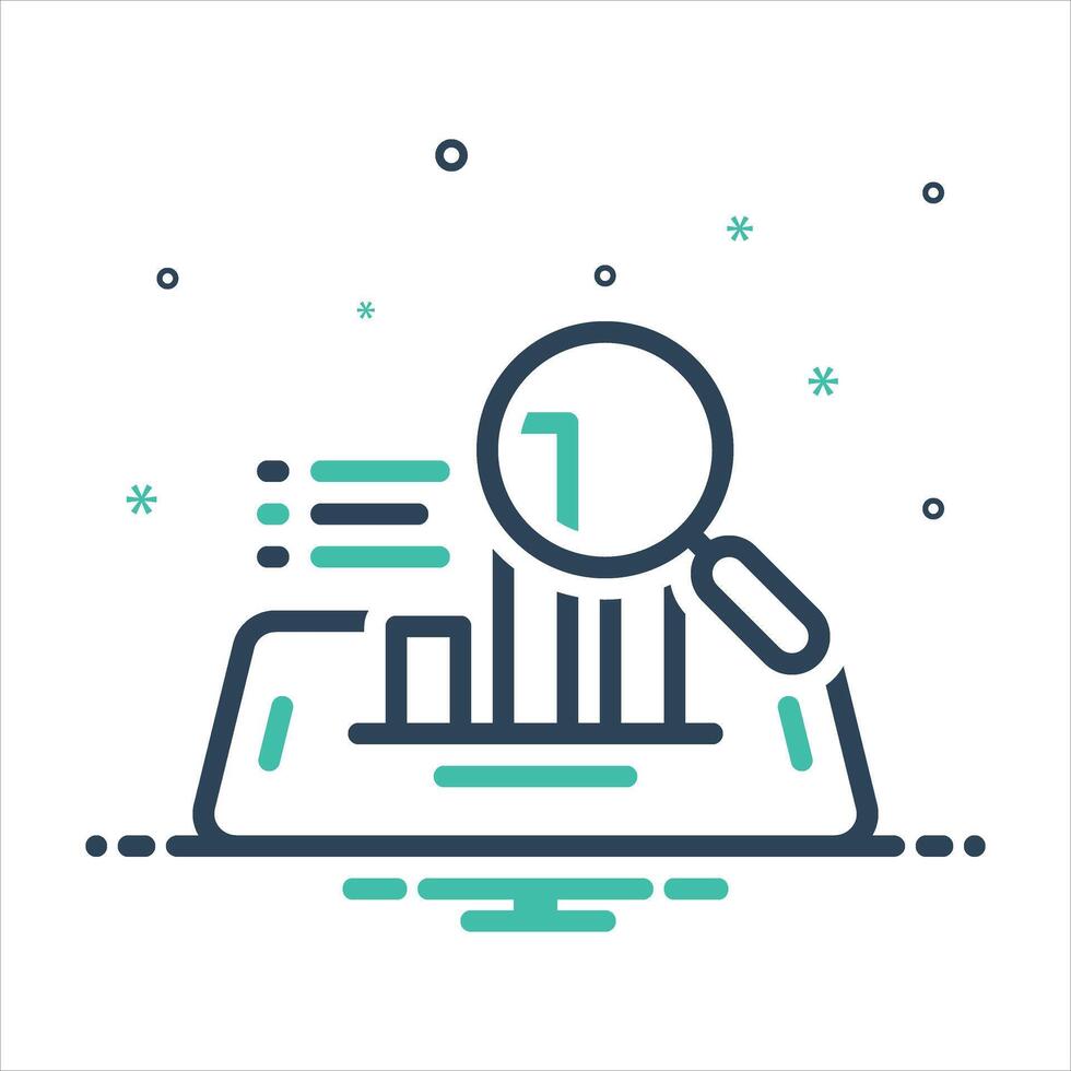 Mix icon market-research vector