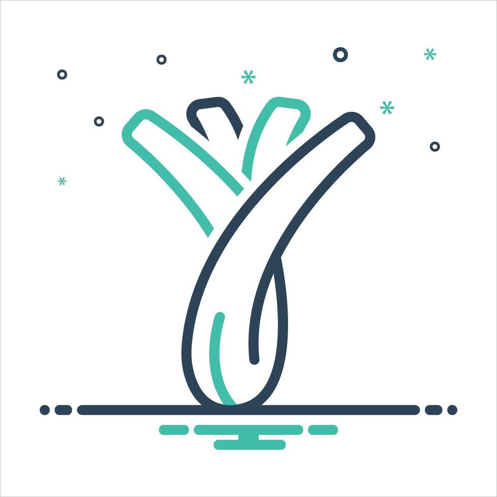Mix icon leek vector