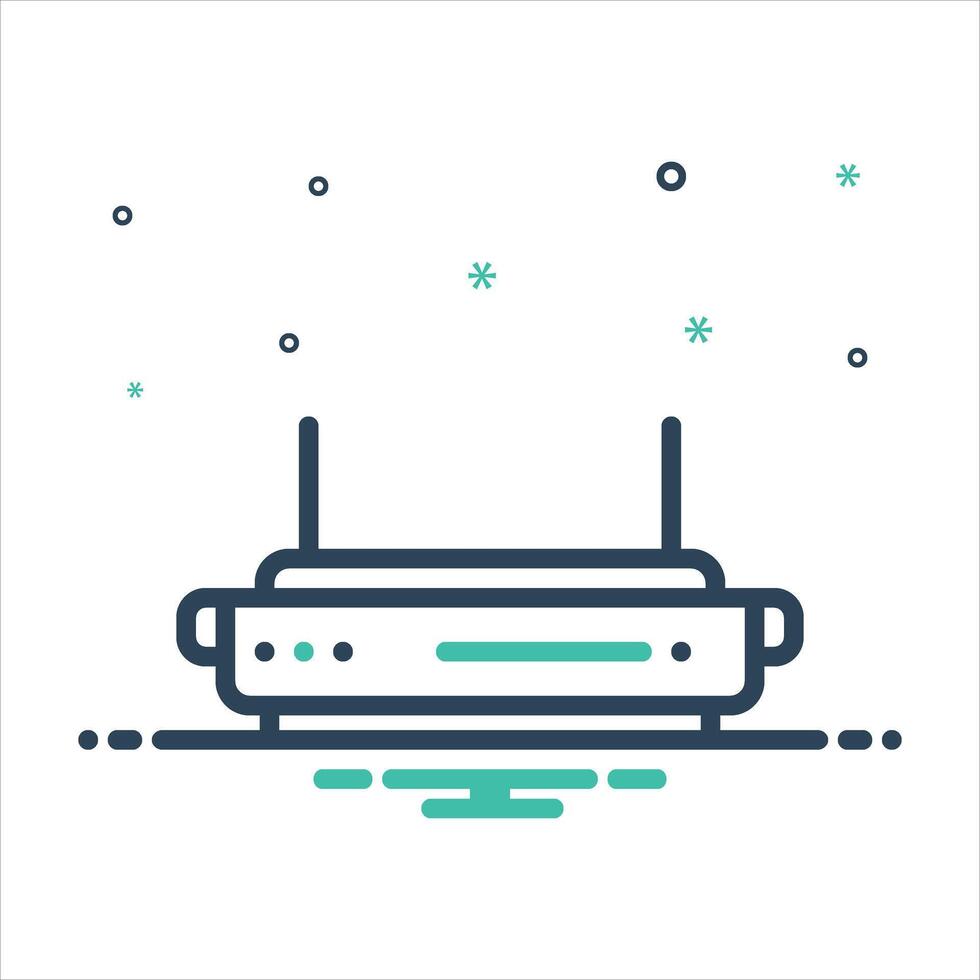 Mix icon modem vector