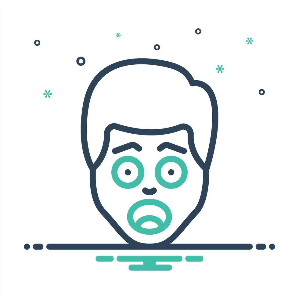 Mix icon surprised vector