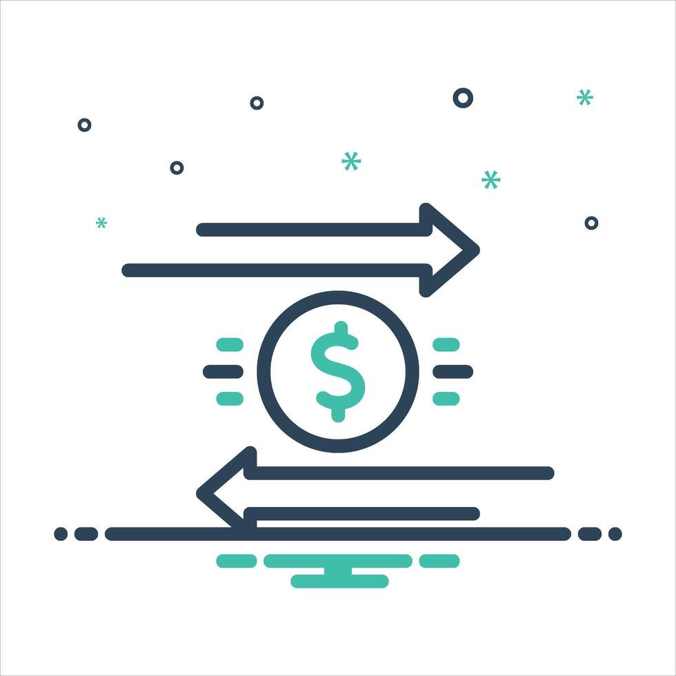 Mix icon exchange vector