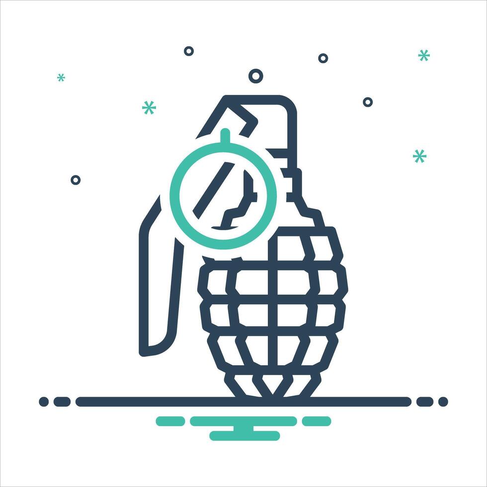 Mix icon bomb vector