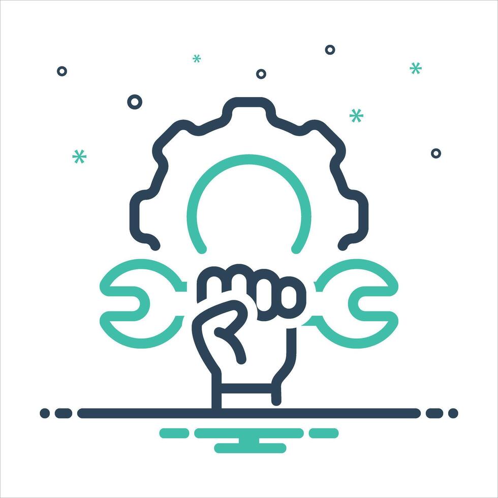 Mix icon reparation vector
