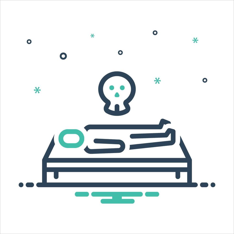 Mix death icon vector