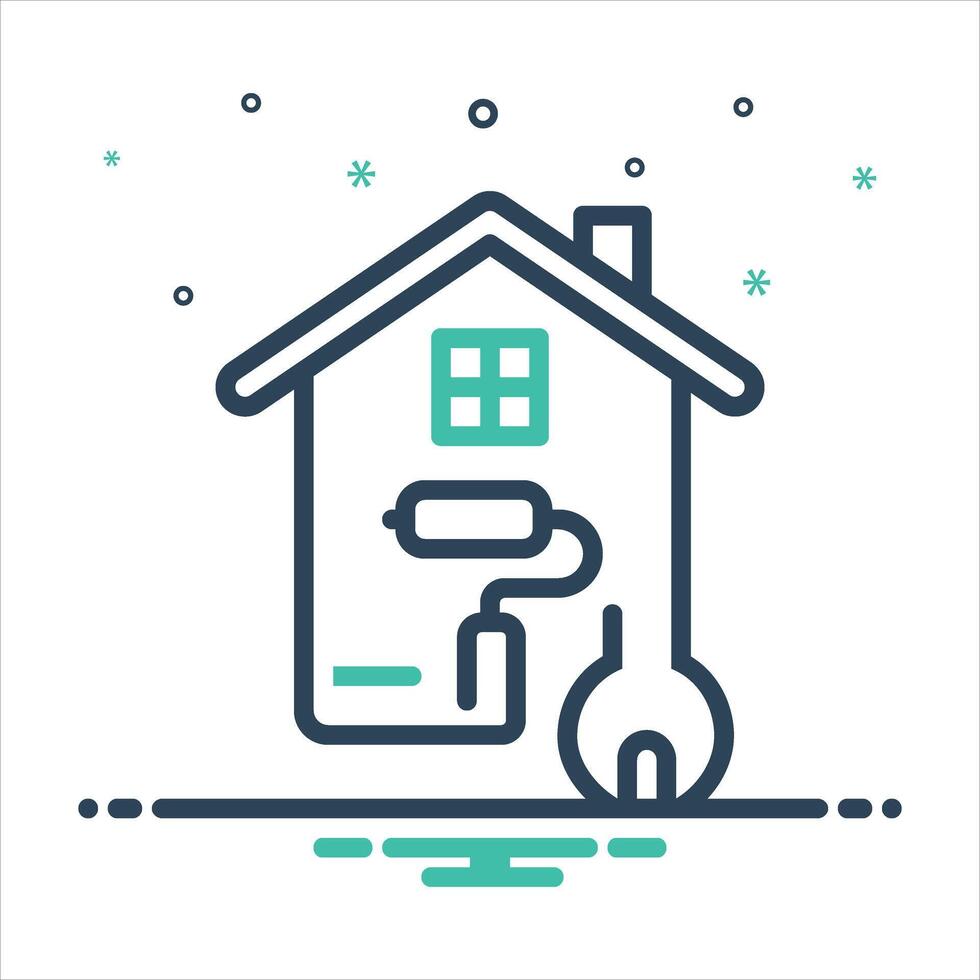 Mix icon home-repair vector