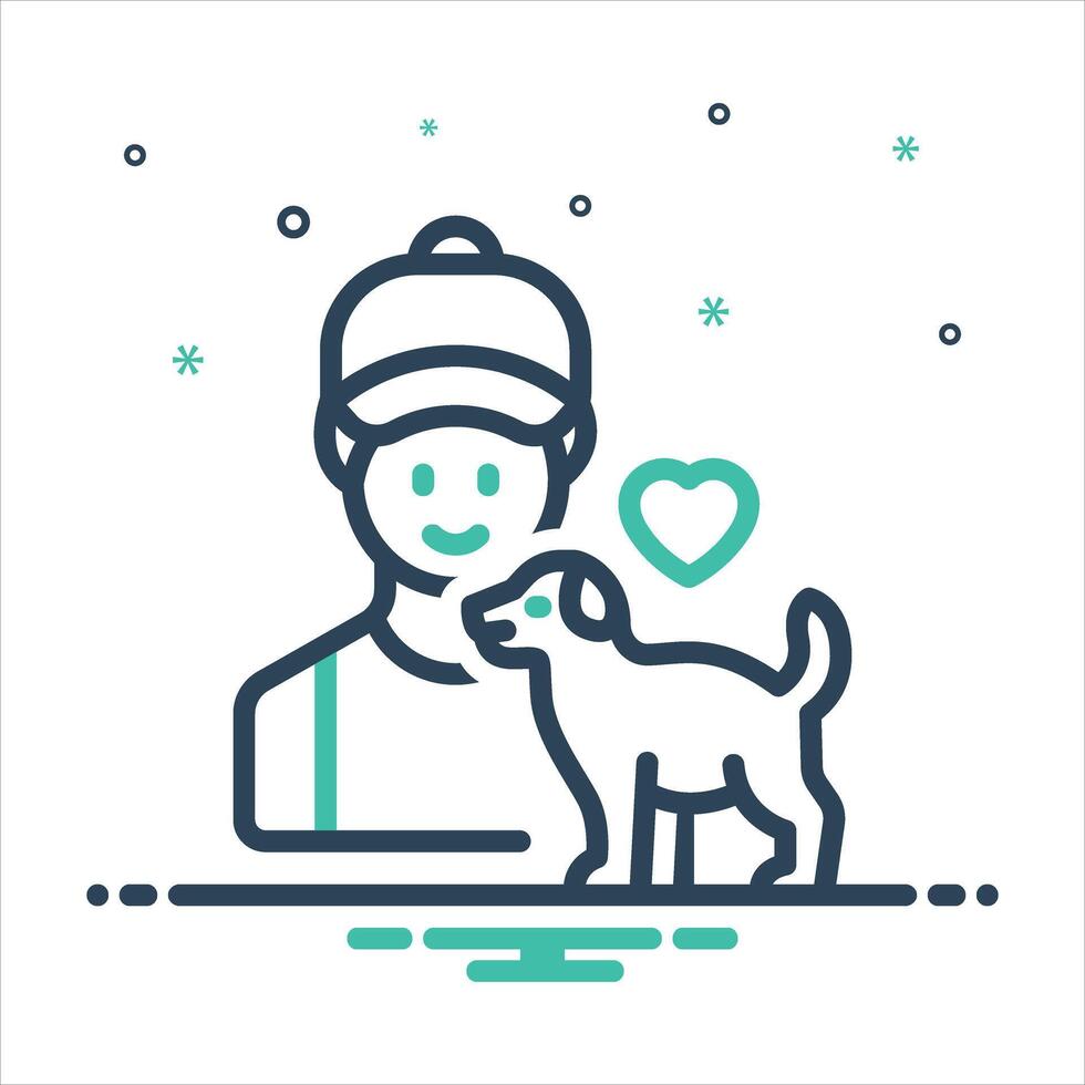 Mix icon veterinarian vector