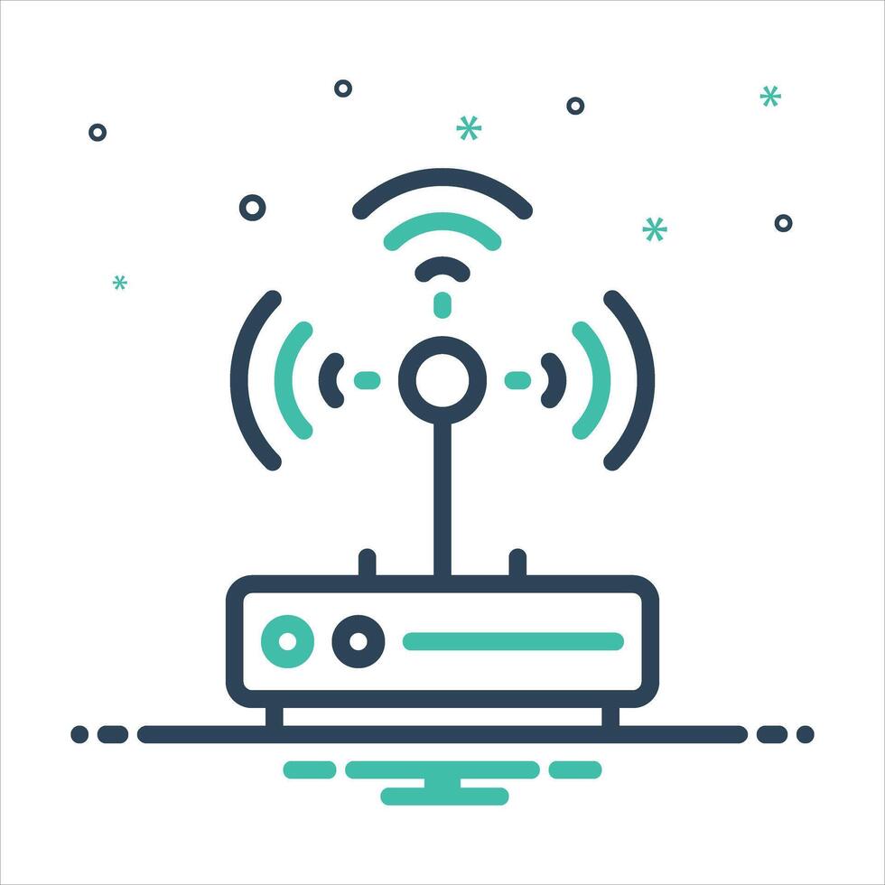 Mix icon wireless vector