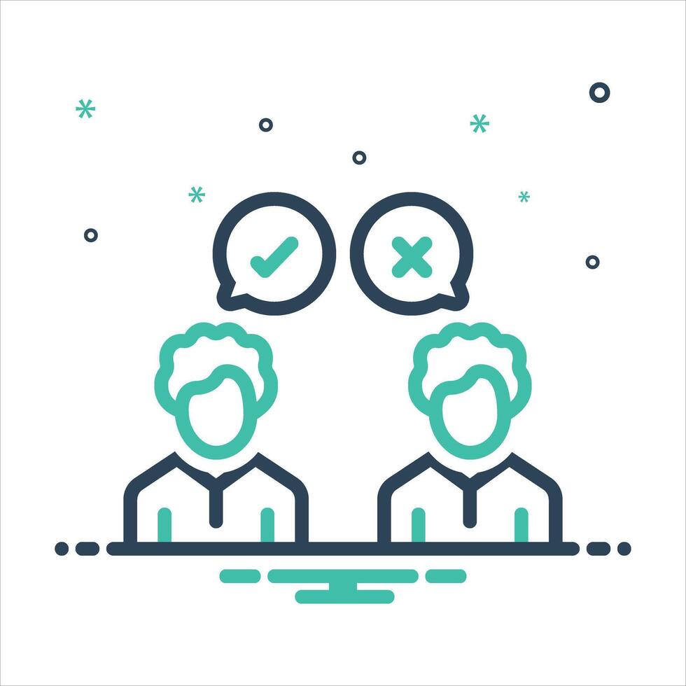 Mix icon opinion vector