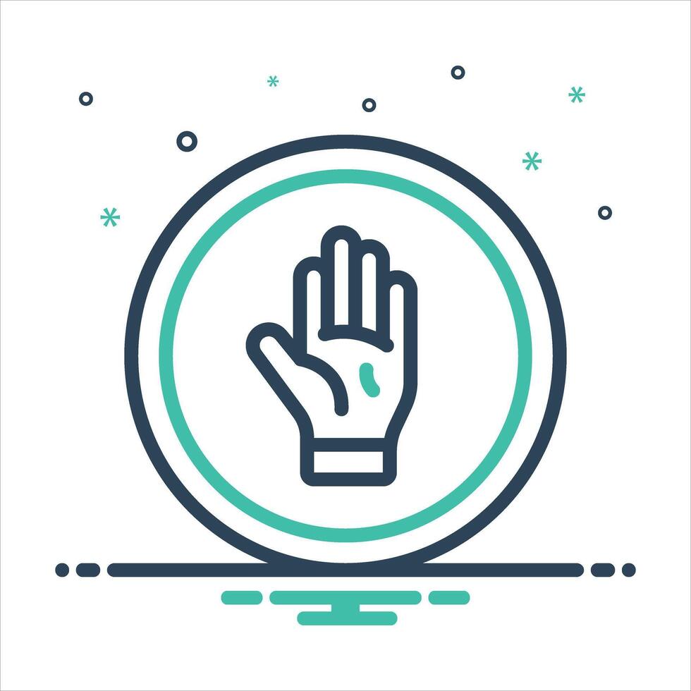 Mix stop icon vector