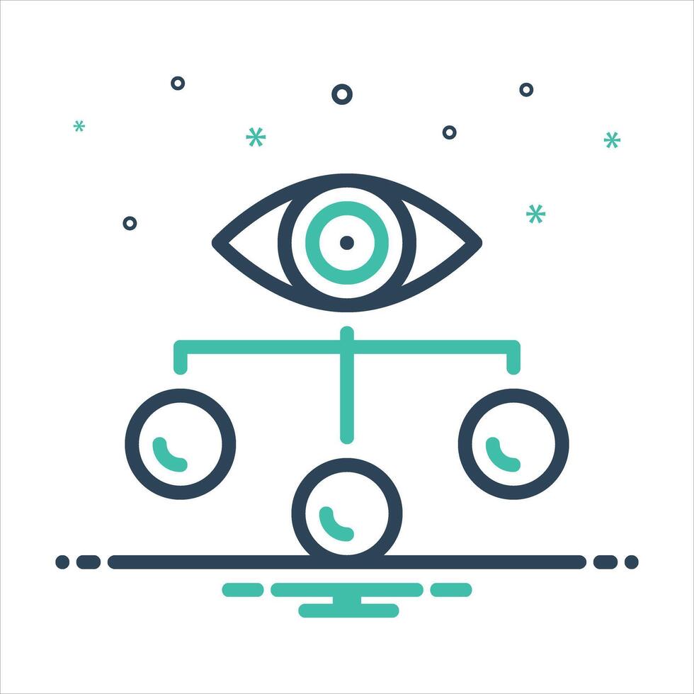 Mix icon overseeing vector