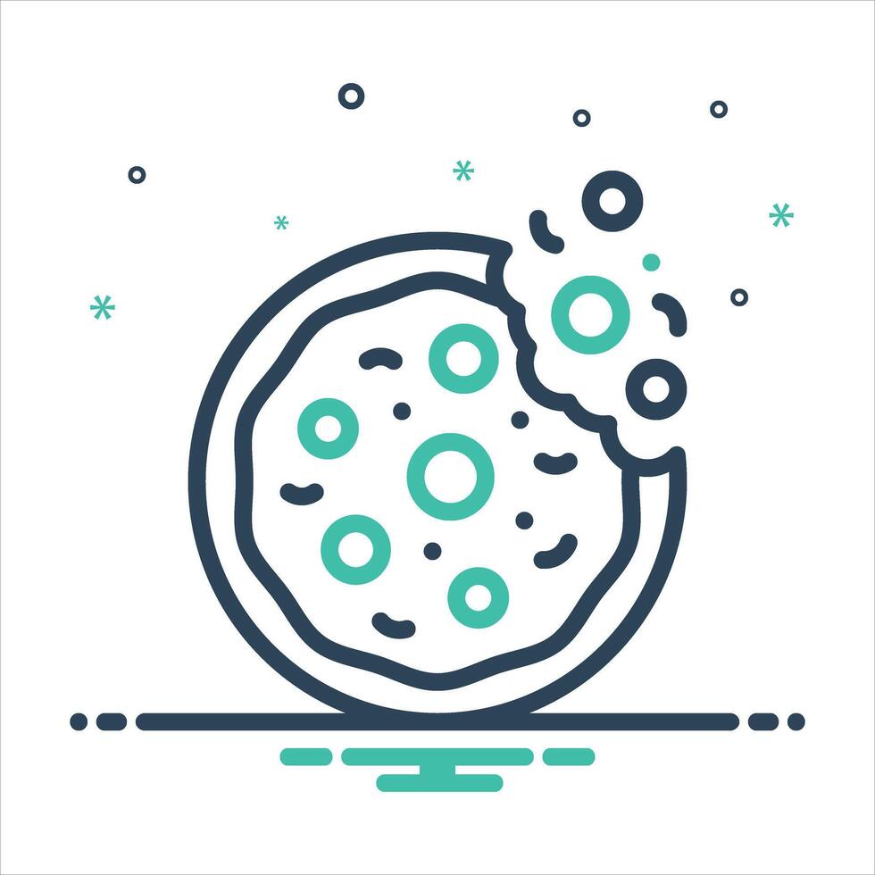 Mix icon cookie vector