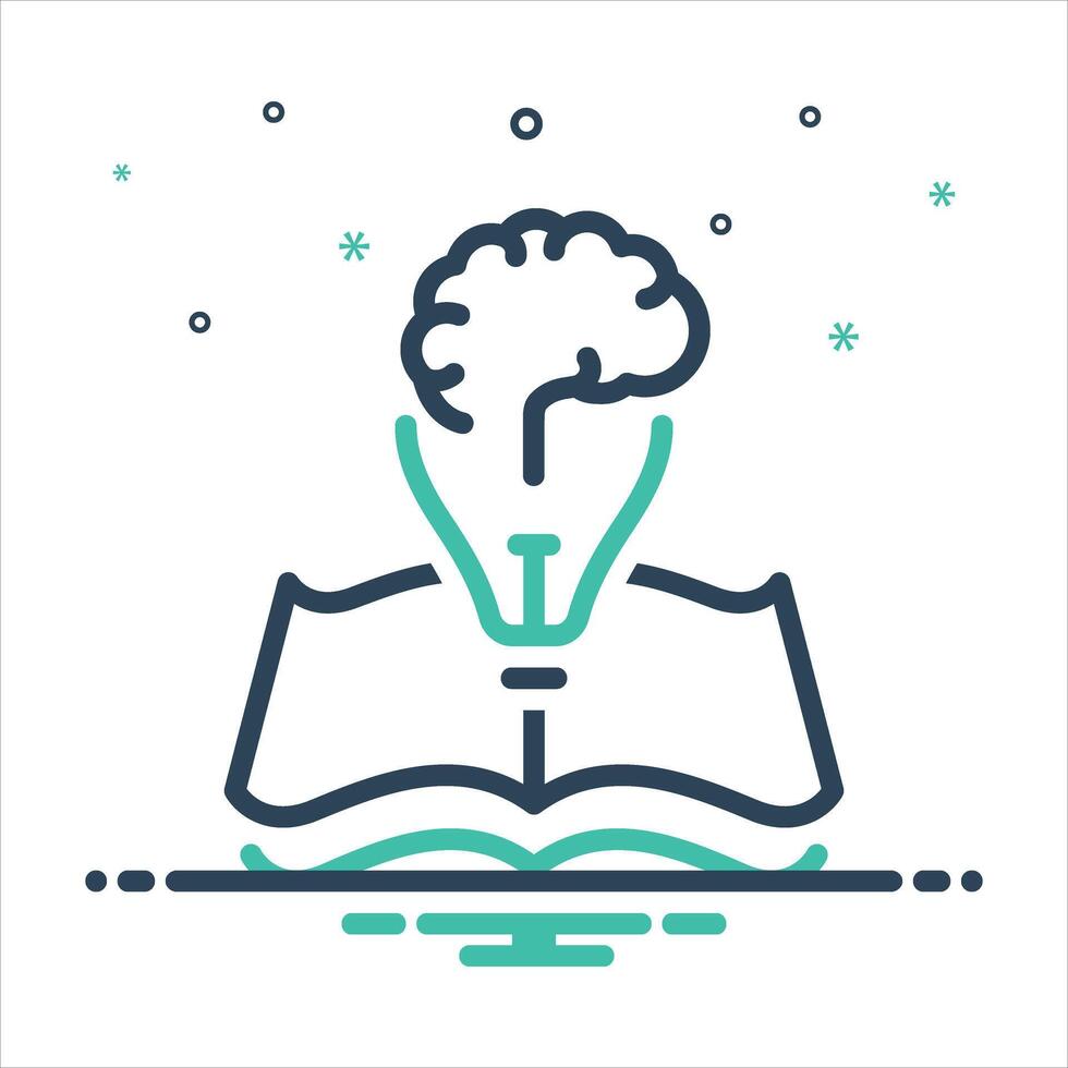 Mix icon knowledge vector