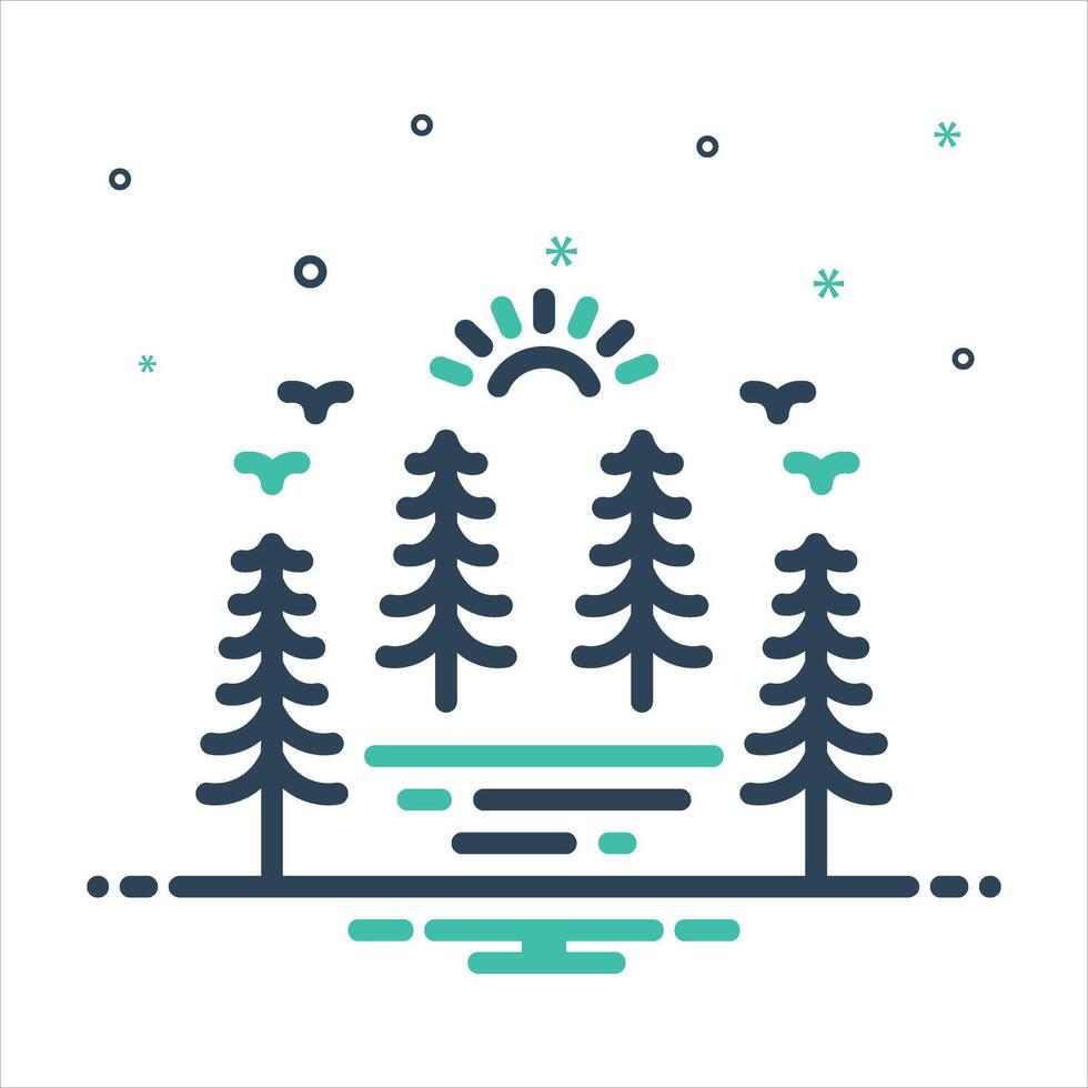 Mix natural icon vector