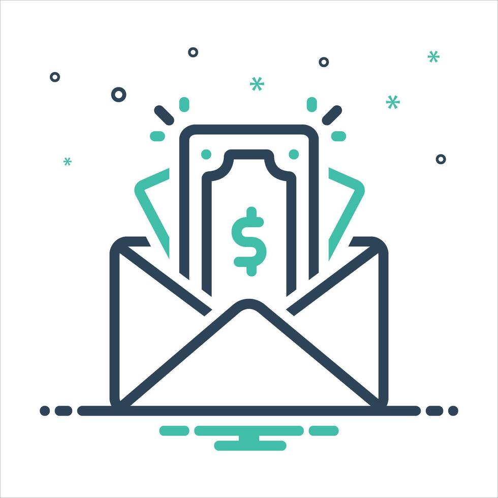 Mix icon salary vector