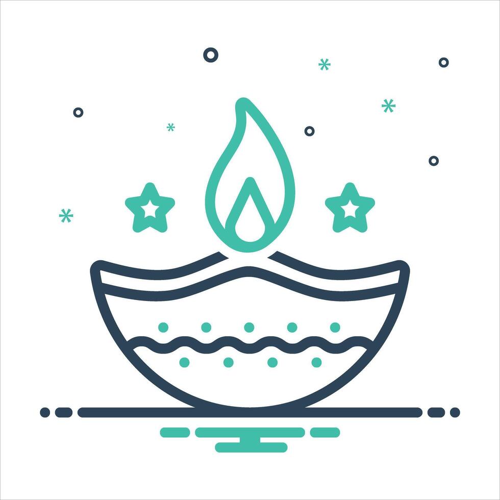Mix icon diya vector