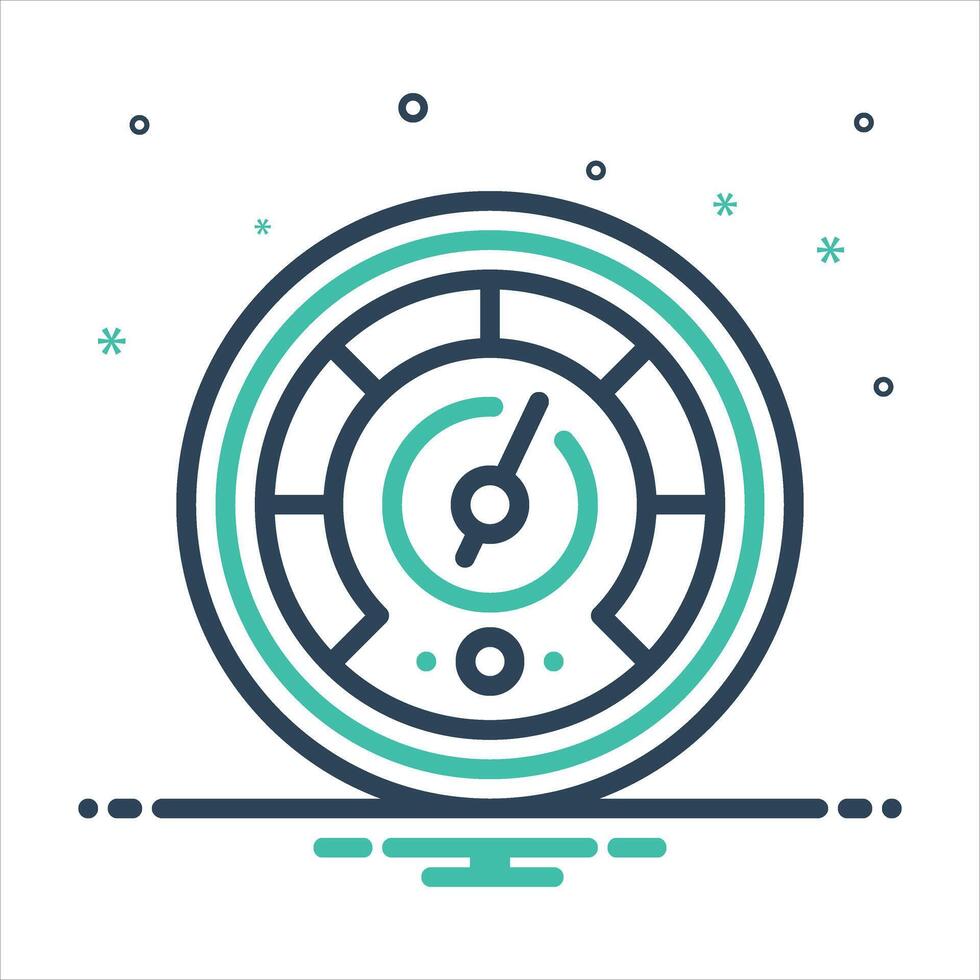Mix icon speedometer vector