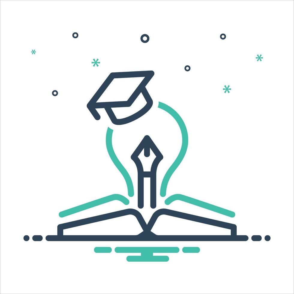 Mix icon education vector