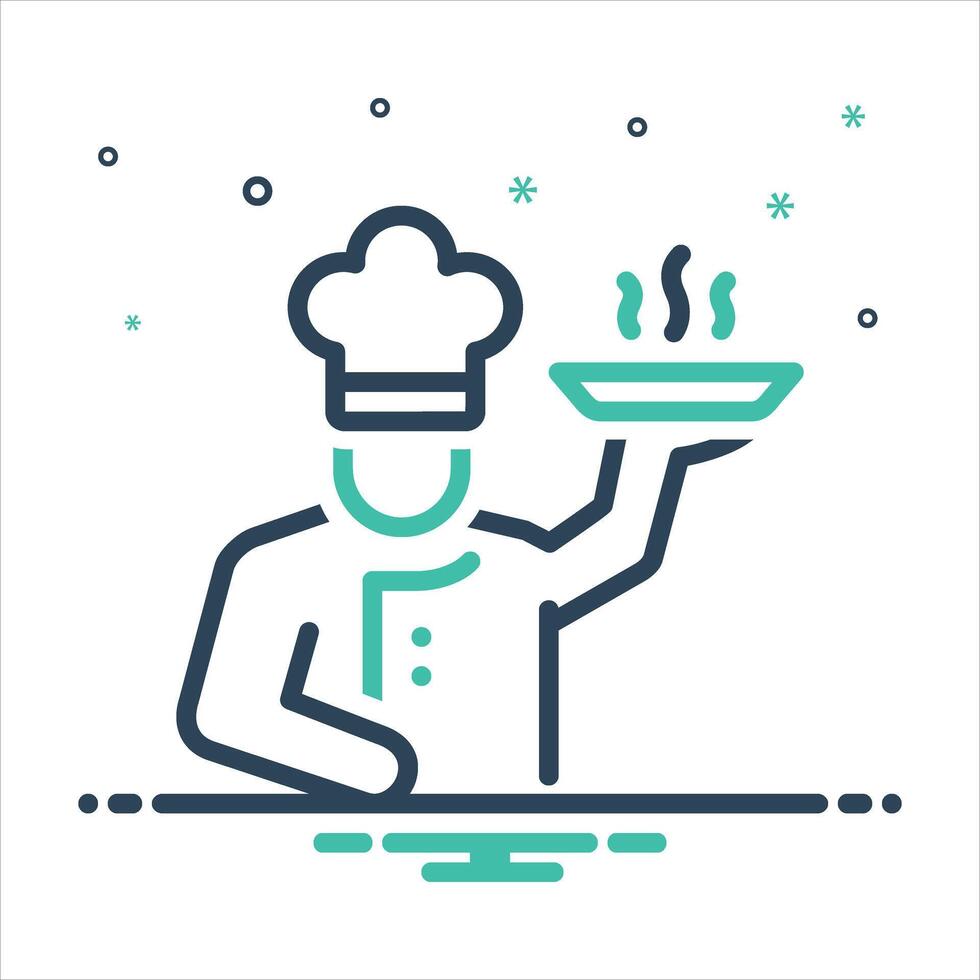 Mix icon chef vector