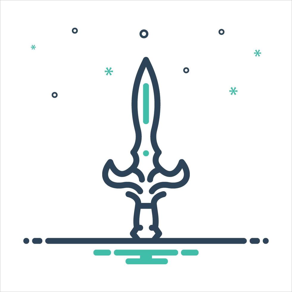 Mix icon weaponry vector