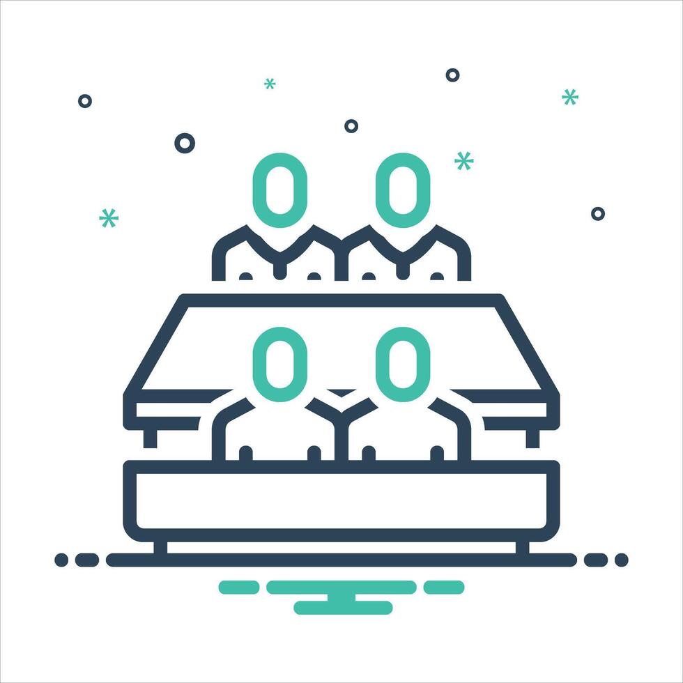Mix assembly icon vector