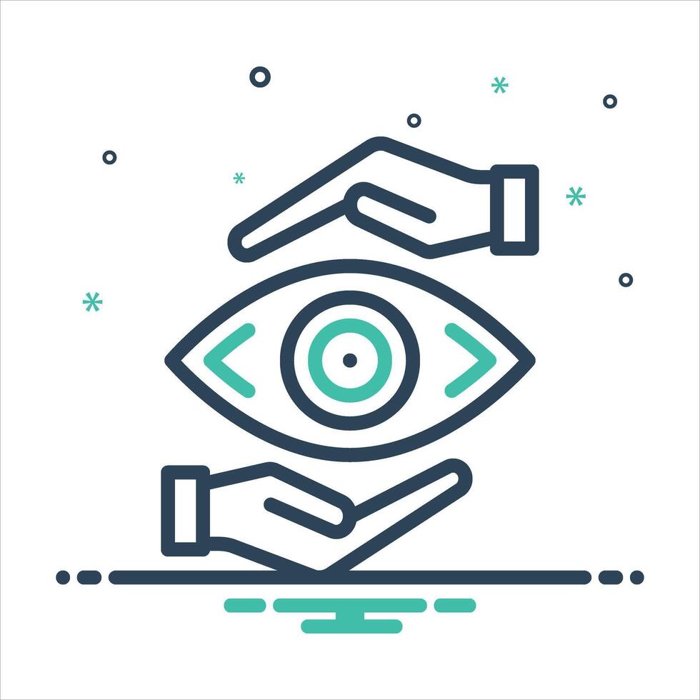 Mix eye-care icon vector