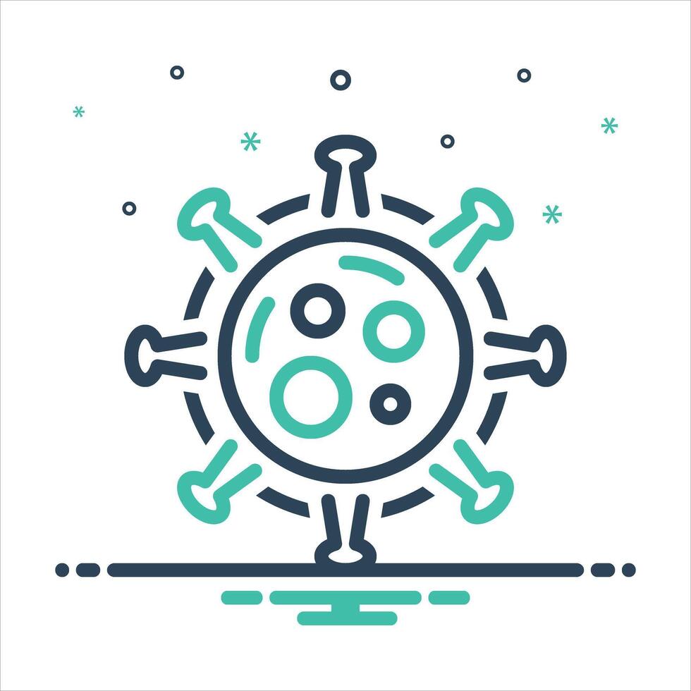 Mix icon virus vector