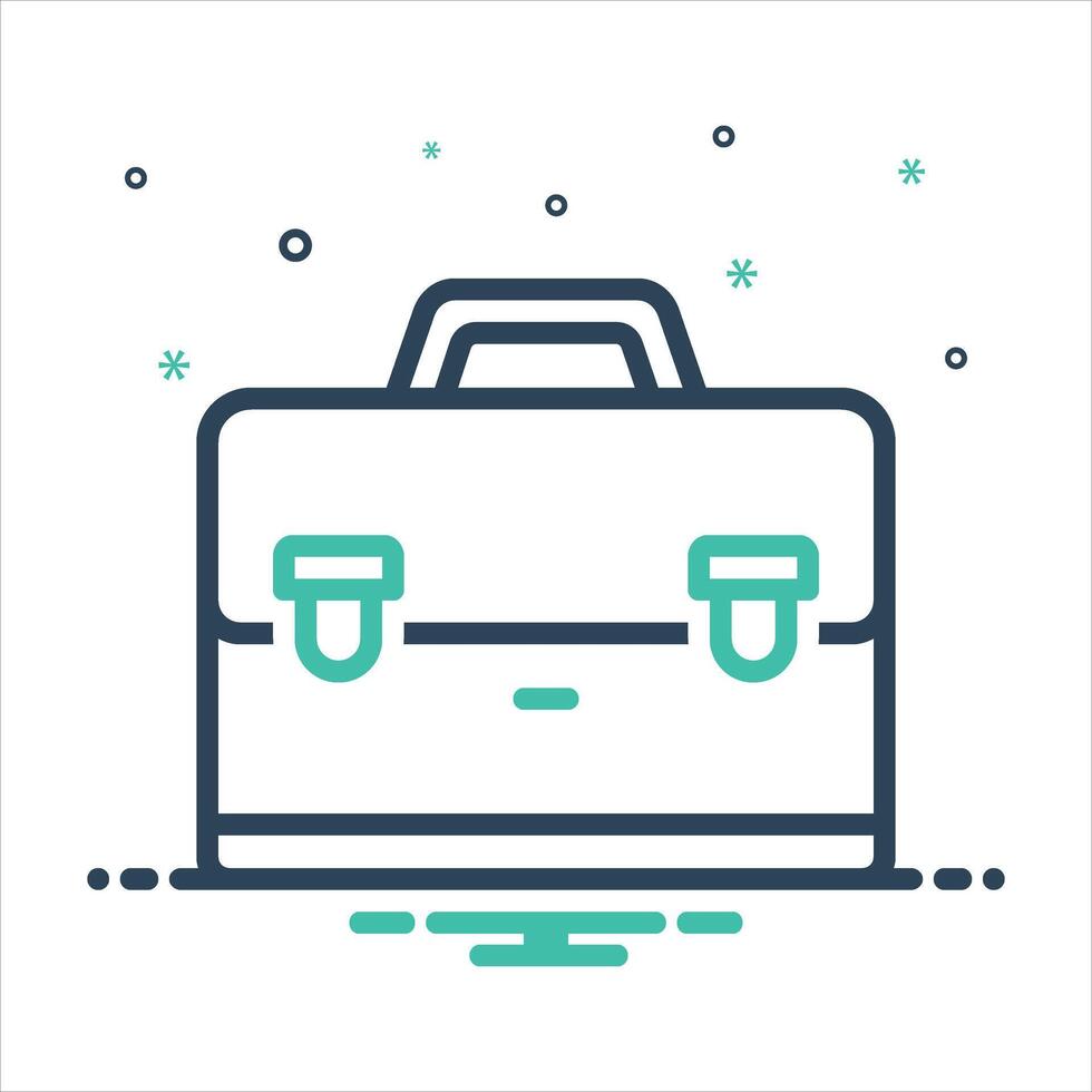 Mix icon briefcase vector