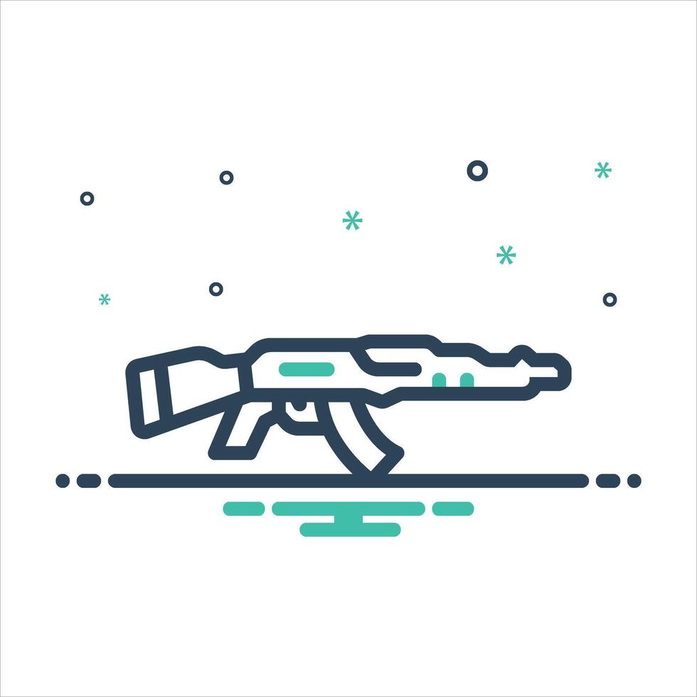 Mix icon weapon vector