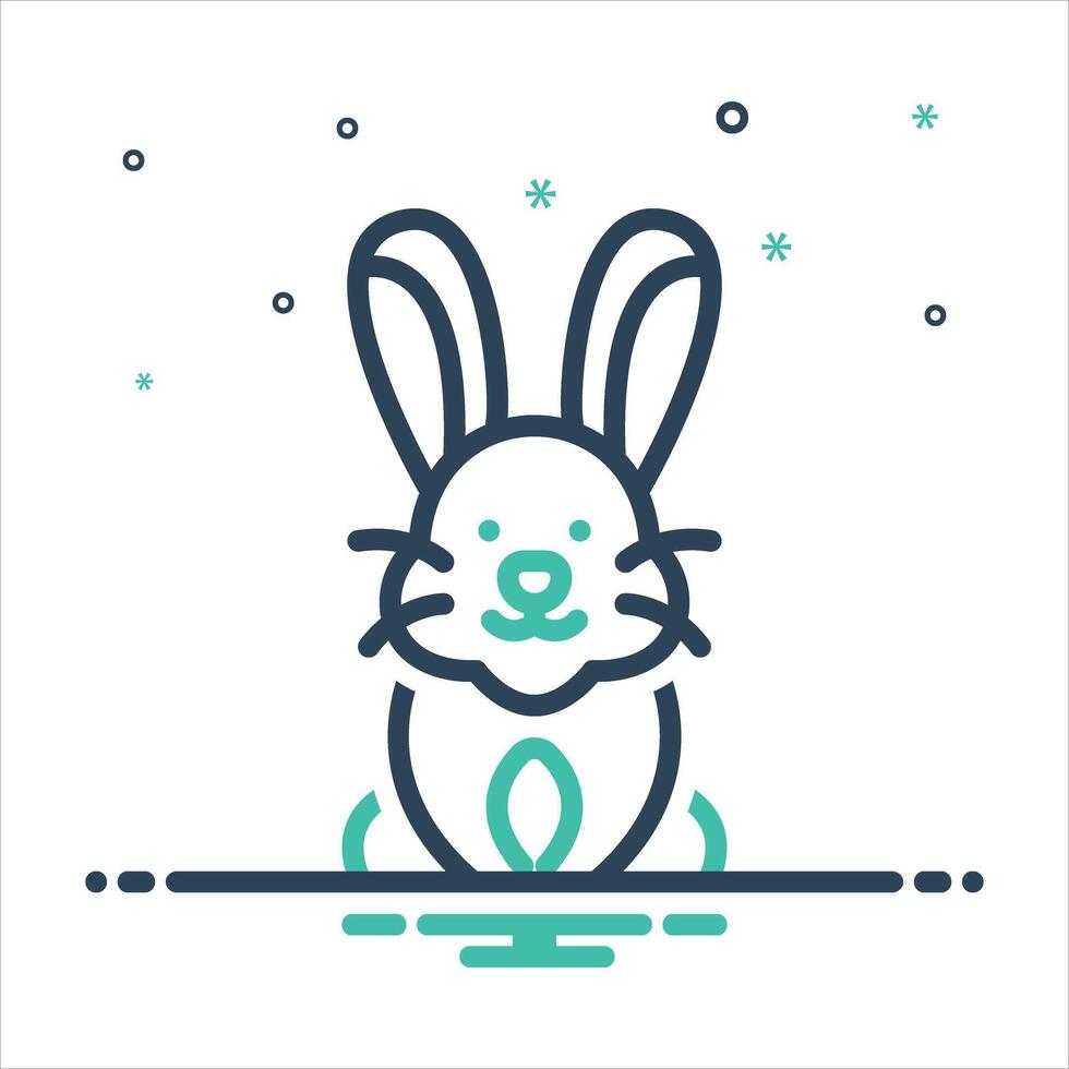 Mix icon rabbit vector