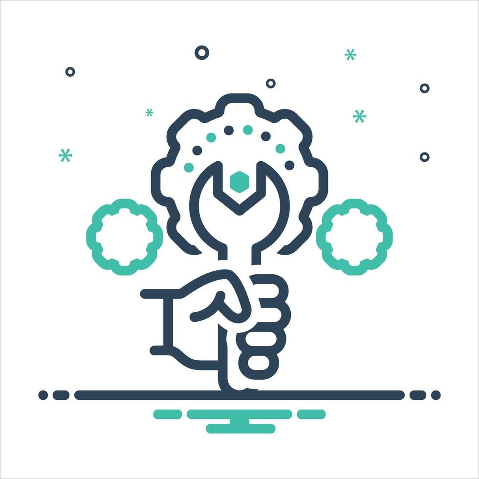 Mix icon fixing vector