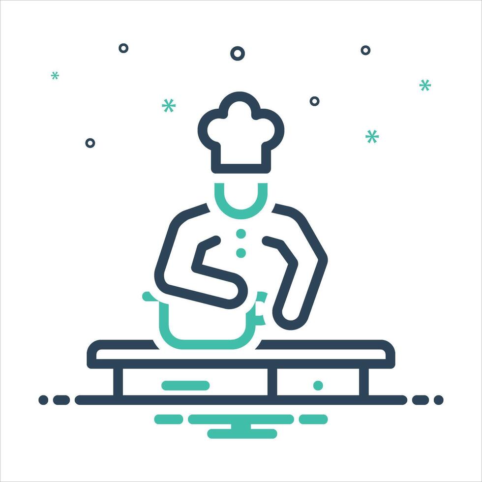 Mix icon cook vector