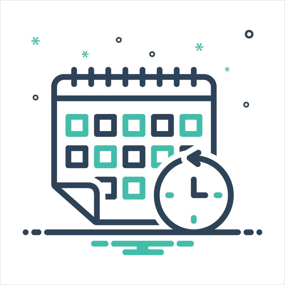 Mix icon reschedule vector