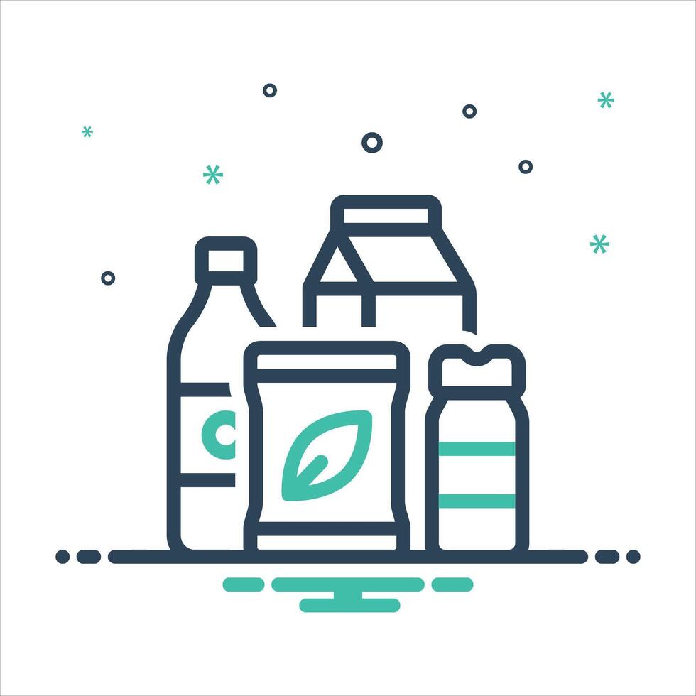 Mix icon organic-products vector