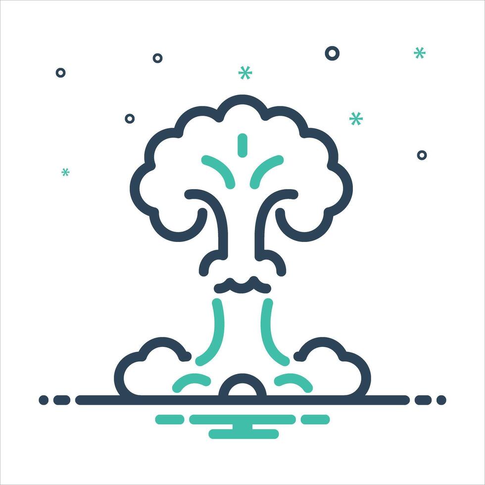 Mix explosion icon vector
