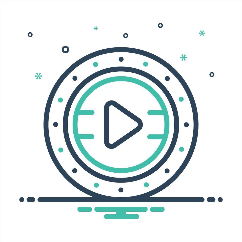 Mix icon play-button vector