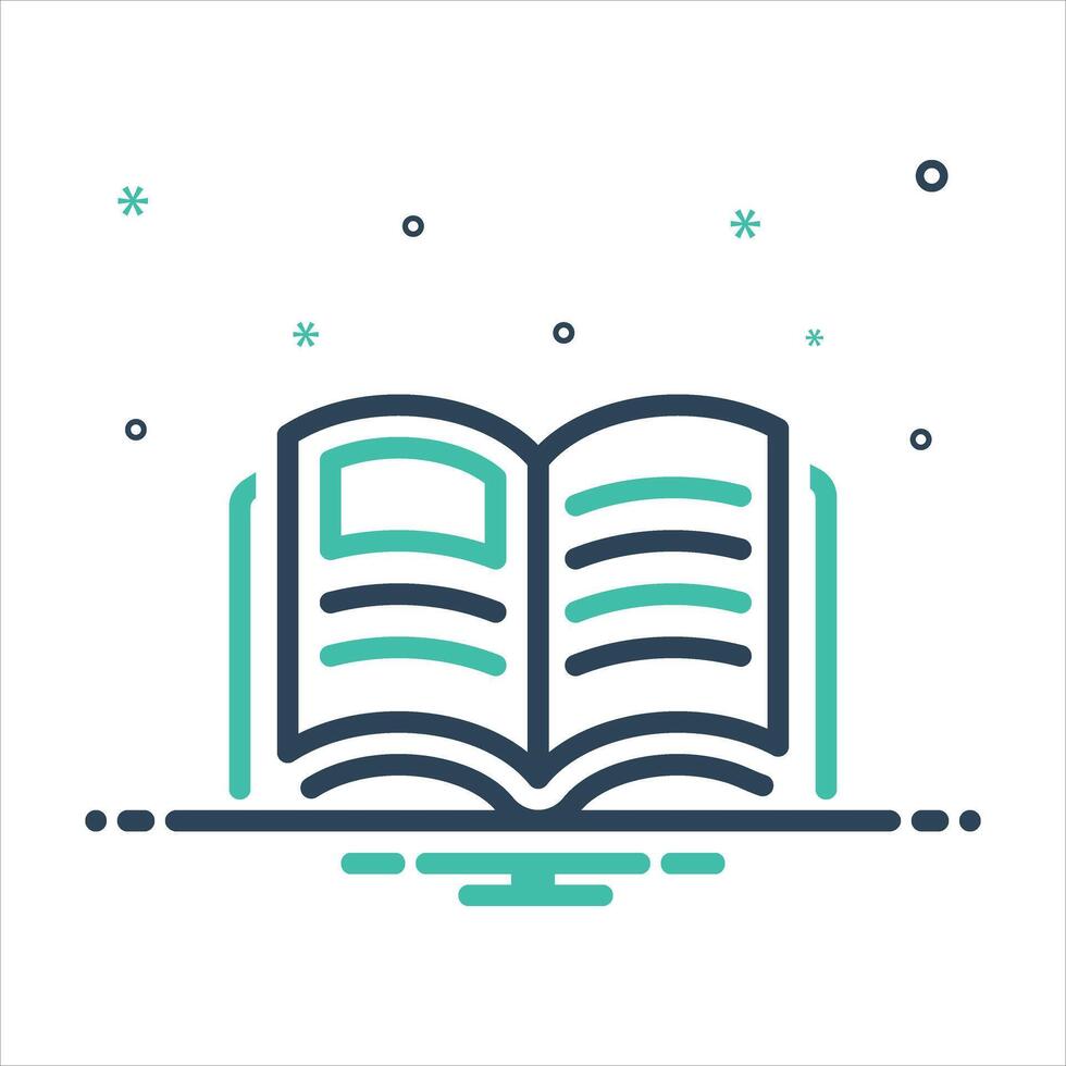 Mix book icon vector