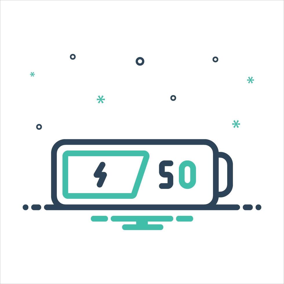 Mix battery icon vector