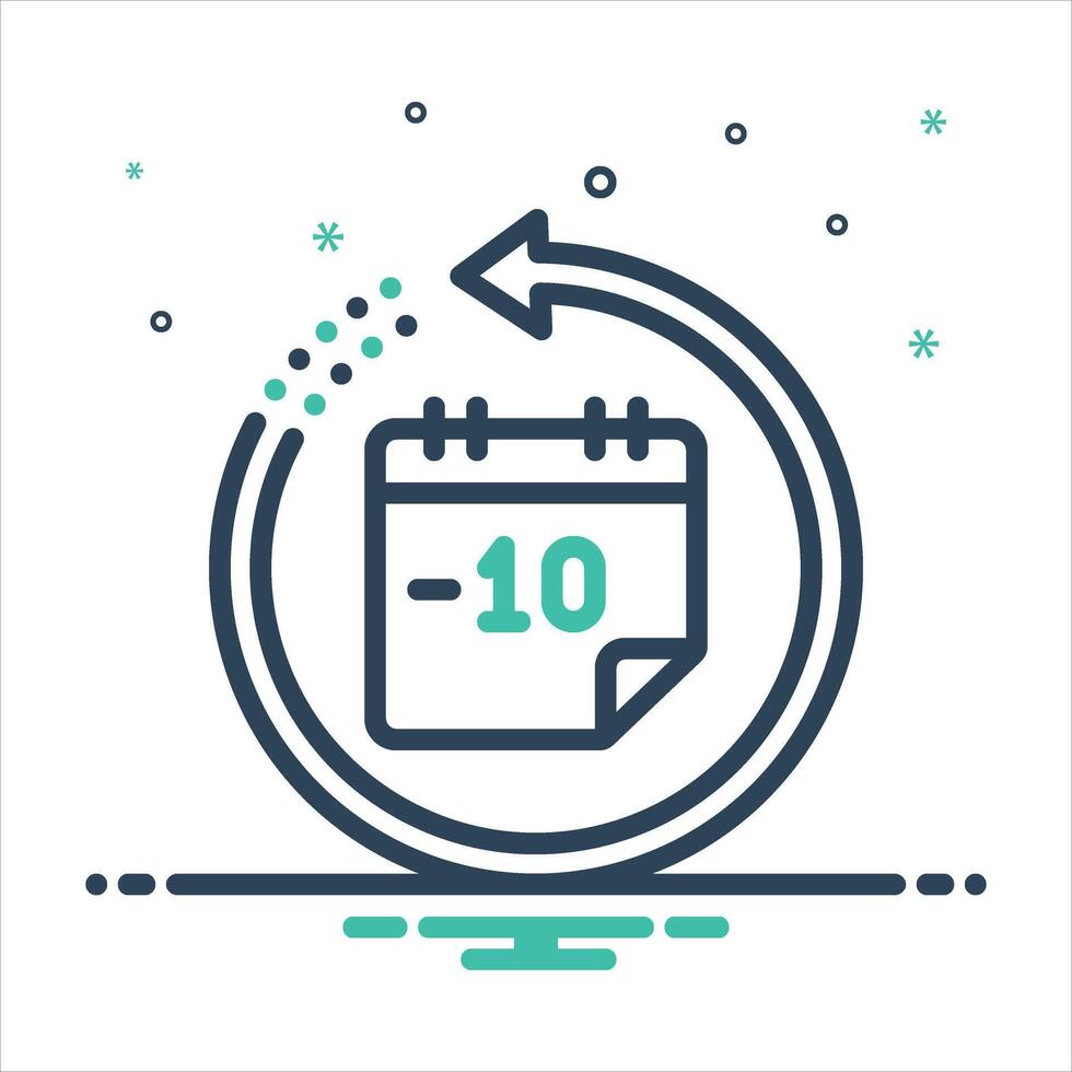 Mix icon yesterday vector
