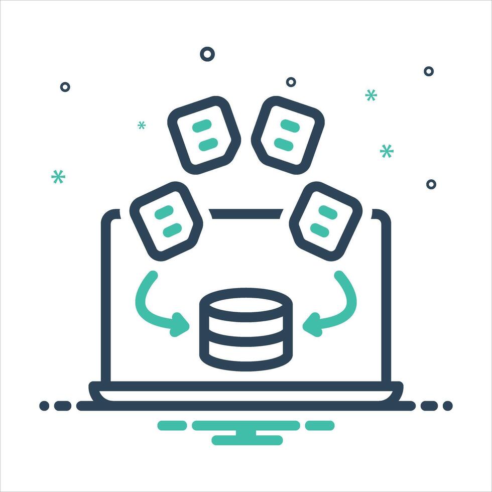 Mix icon data-collection vector