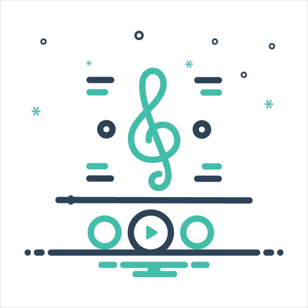 Mix icon music vector