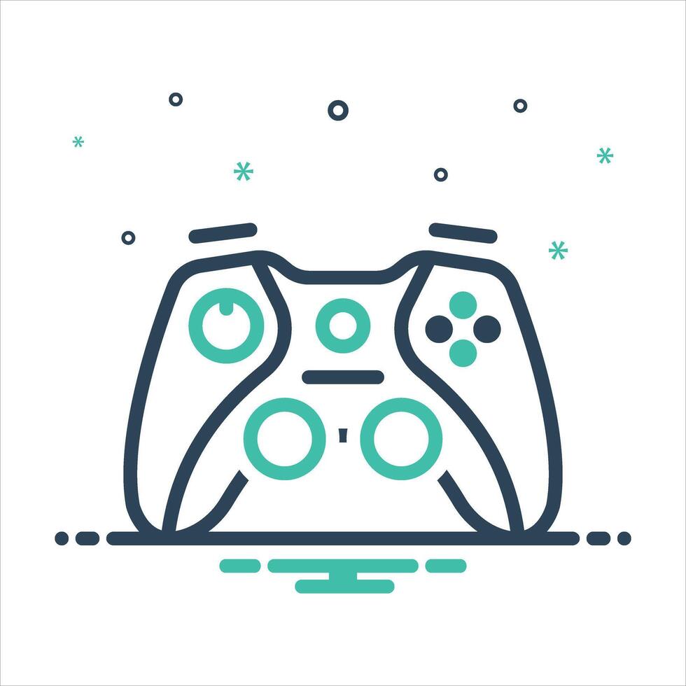 Mix icon gamepad vector