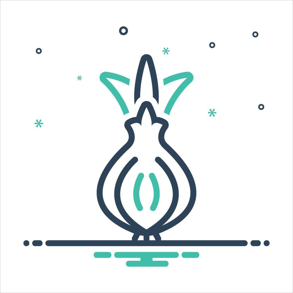 Mix onion icon vector
