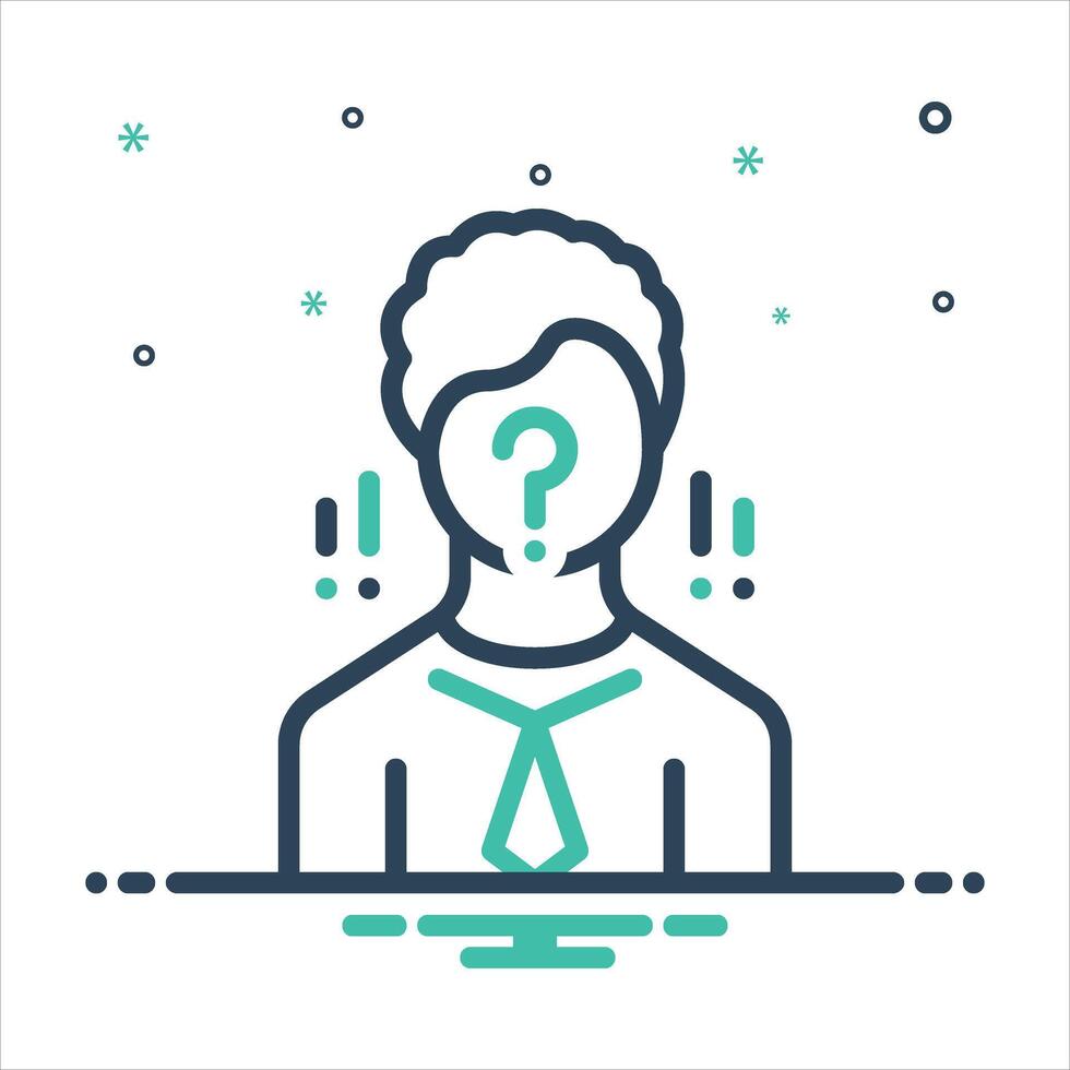 Mix icon anonymity vector
