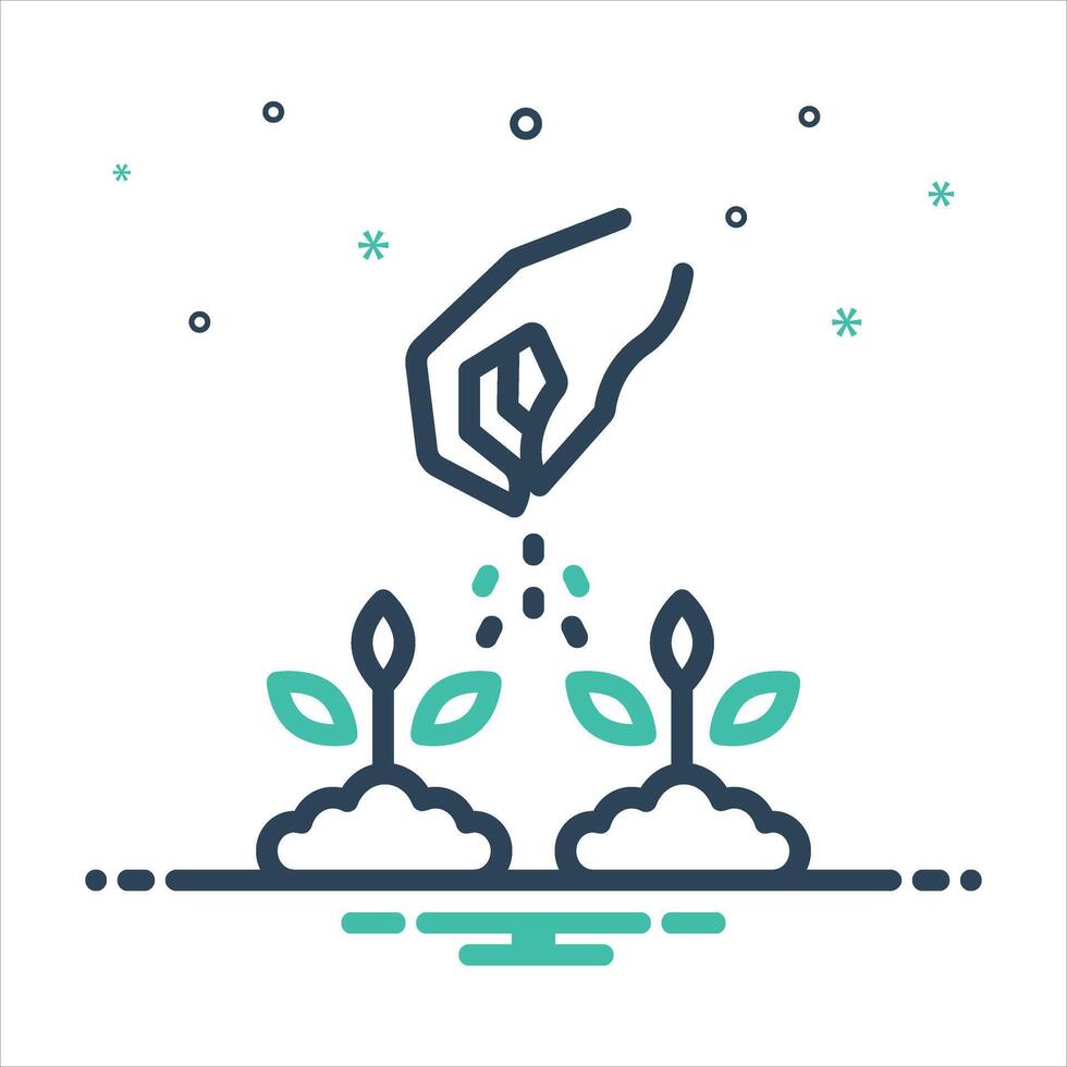 Mix cultivate icon vector
